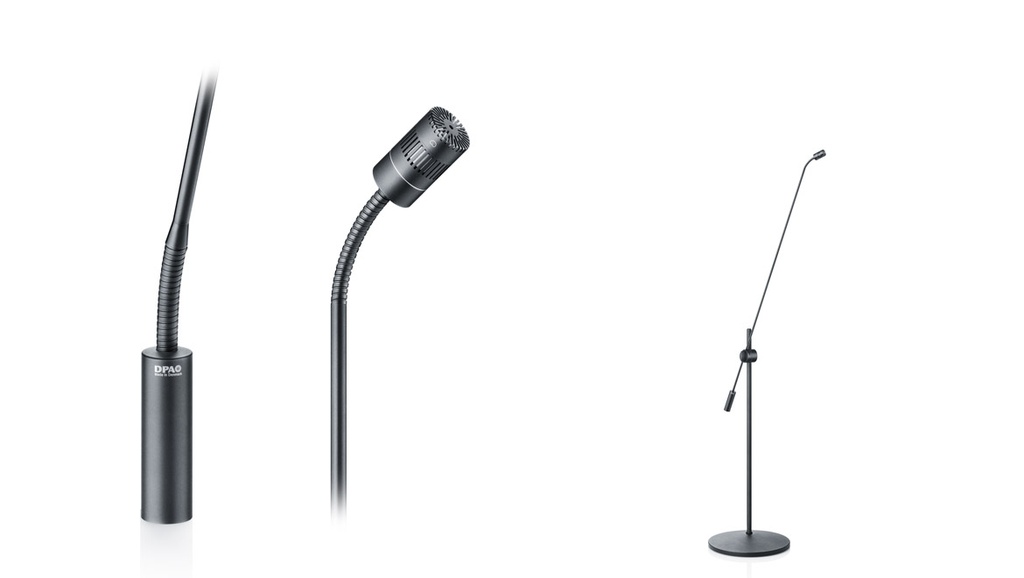 DPA 4011 Cardioid Mic, Black, XLR, 77 cm (30 in) Boom, Floor Stand, Single Mic