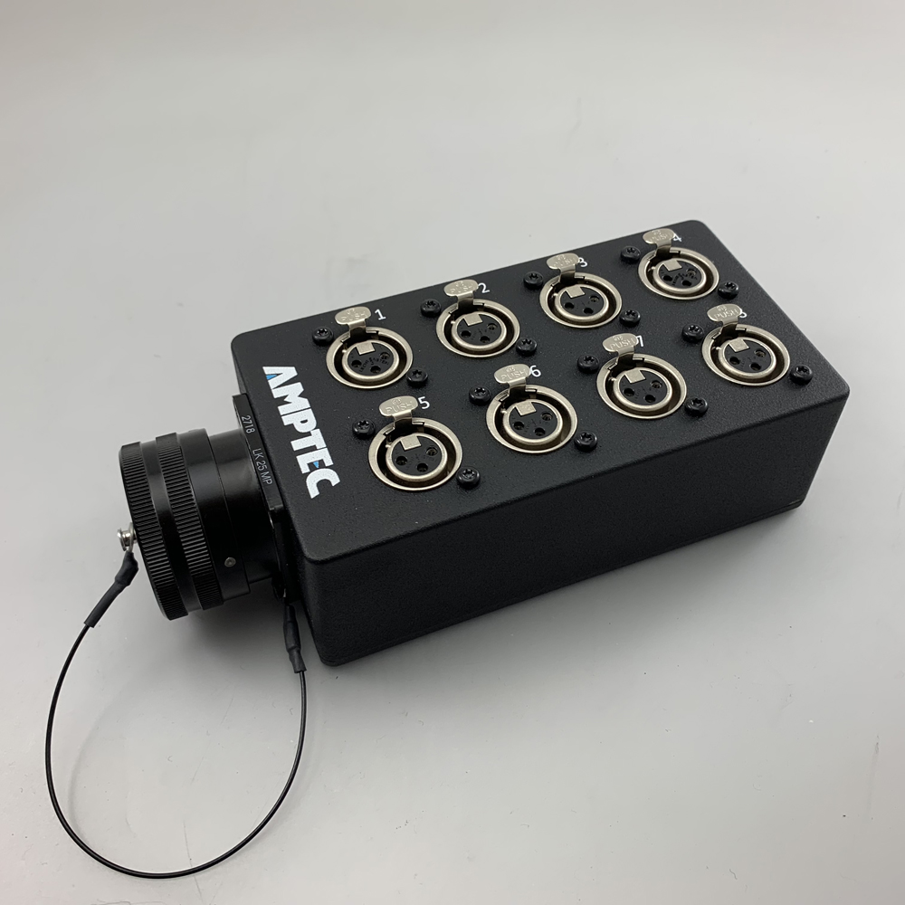 CONNX Stagebox 8ch, BIMBOX, LK25 M + dust cap, 8x XLR F (Amptec logo)