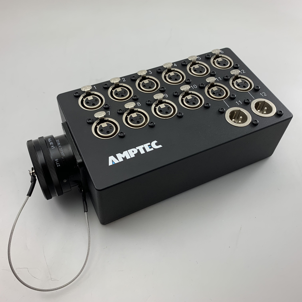 AMPTEC Stagebox 12ch, BIMBOX, LK37M + dust,12x XLRF, 2x XLRM