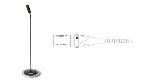 [4098DCDB01045] DPA 4098 CORE Supercardioid Tabletop Mic, 43 cm (17 in), Black,  XLR, P48