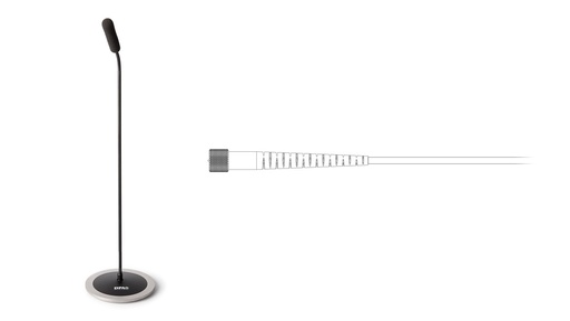 [4098DCDB00045] DPA 4098 CORE Supercardioid Tabletop Mic, 43 cm (17 in), Black, MicroDot
