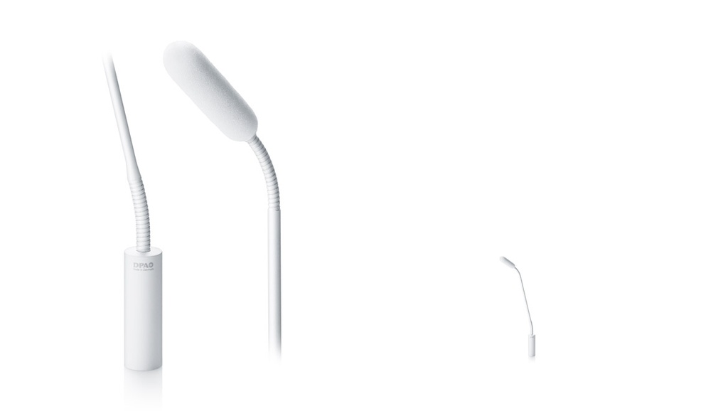 DPA 4098 CORE Supercardioid Mic, White, XLR, 32 cm (13 in) Boom, top and bottom Gooseneck