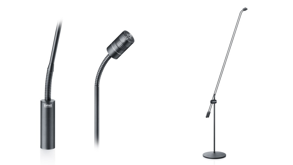 DPA 4018 Supercardioid Mic, Black, XLR, 122 cm (48 in) Boom, Floor Stand, Twin Mic