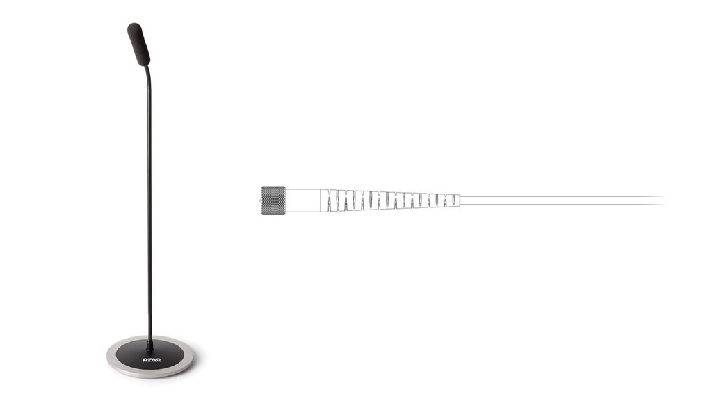 DPA 4098 CORE Supercardioid Tabletop Mic, 43 cm (17 in), Black, MicroDot