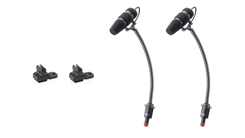 DPA 4099 CORE Stereo Mic, Loud SPL with Clips for Accordion, 2 mics