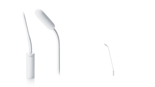 [4098DCGW01045] DPA 4098 CORE Supercardioid Mic, White, XLR, 47 cm (18 in) Boom, top and bottom Gooseneck